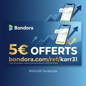 Bondora parrainage karr31 pour débloquer 5€ offerts et générer des intérêts passifs P2P avec Go and Grow