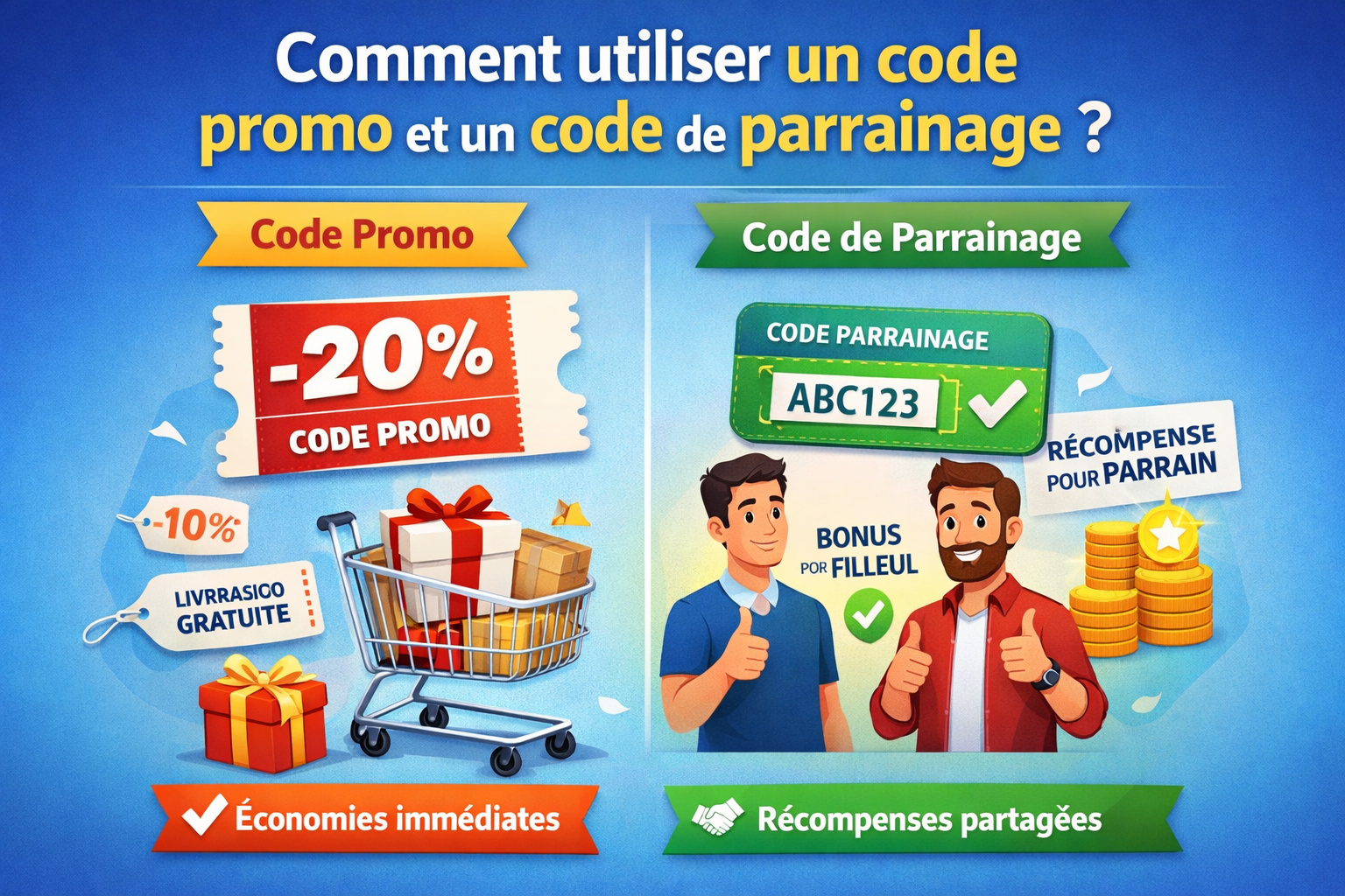 Comment utiliser un code promo et parrainage facilement