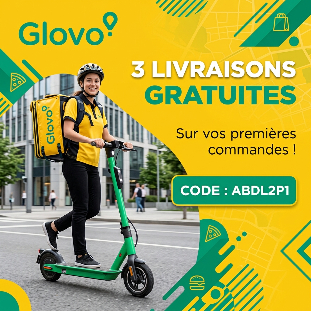 Glovo code parrainage et coupon de réduction pour 3 livraisons gratuites