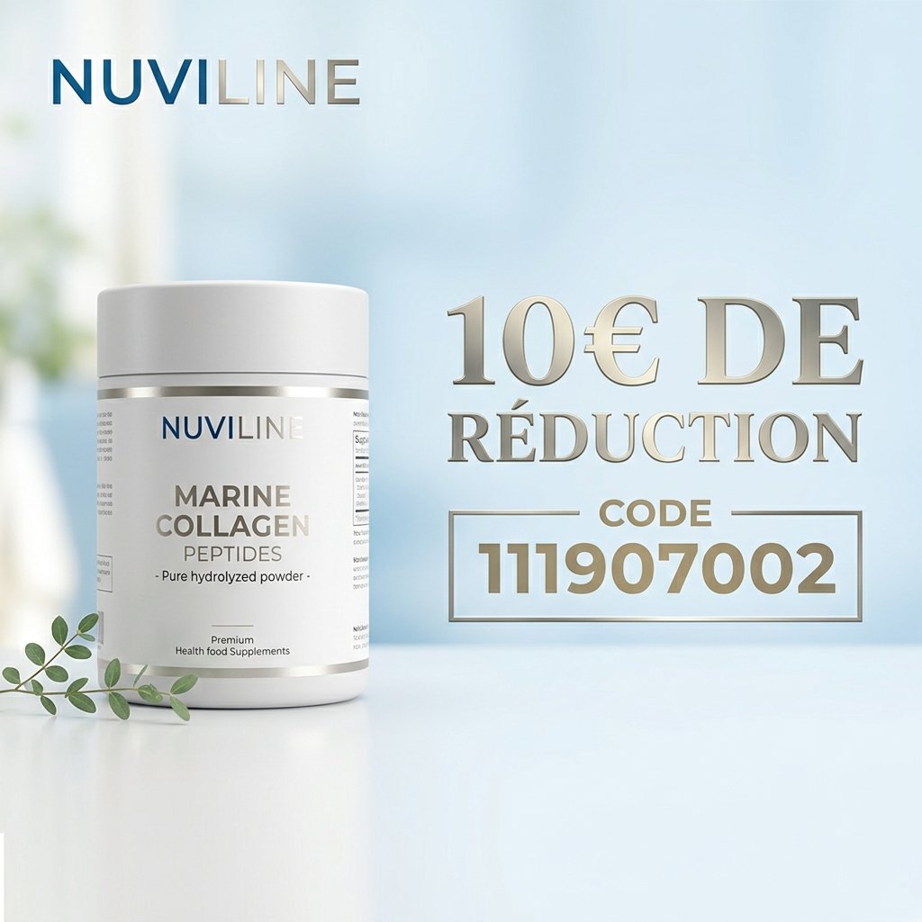 Nuviline code promo 111907002 pour économiser 10€ sur le collagène et les compléments