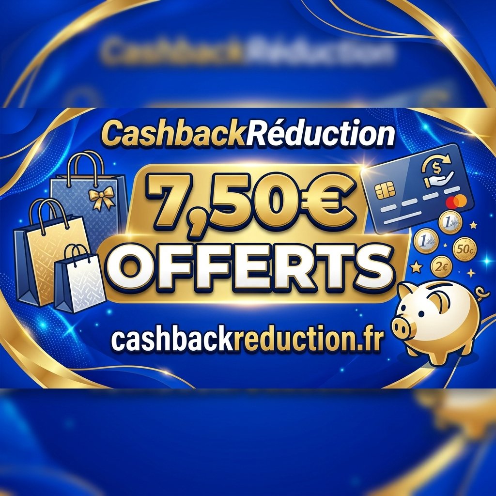 CashbackRéduction code parrainage pour débloquer 7,50€ offerts dans votre solde de départ et cumuler du cashback sur vos commandes e-commerce