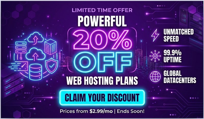 Code promo Hostinger : 20% de réduction immédiate sur votre hébergement web