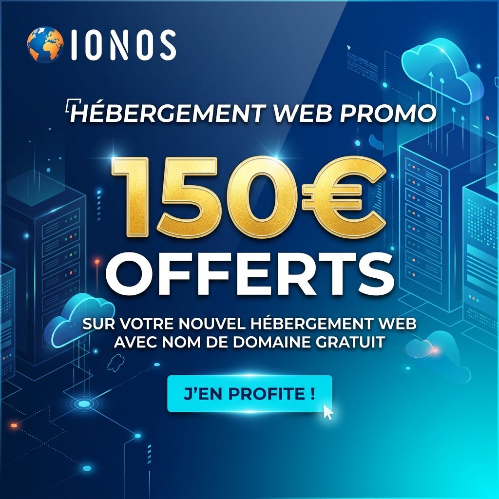Ionos parrainage aklamio pour obtenir jusqu'à 150€ de prime sur l'hébergement
