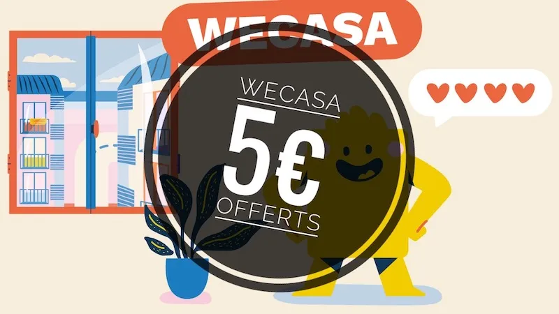 Wecasa code promo O8Z6QUJW pour débloquer 5€ de réduction