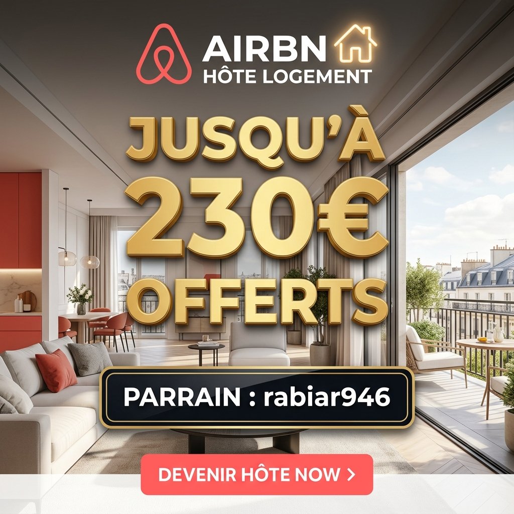Airbnb Hôte Parrainage Logement Airbnb offrant jusqu'à 230€ de prime pour devenir hôte