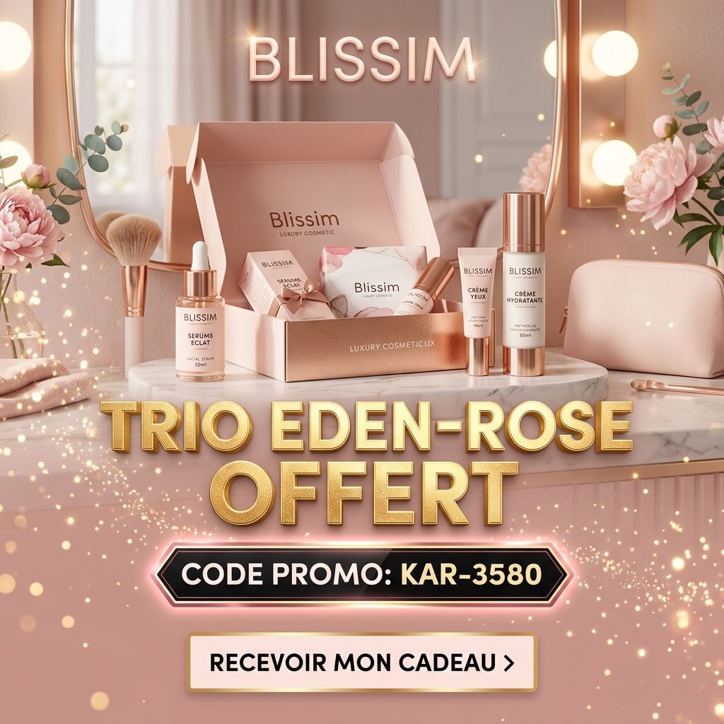Offre blissim code promo parrainage KAR-3580 offrant un trio de soins Endro en cadeau exclusif