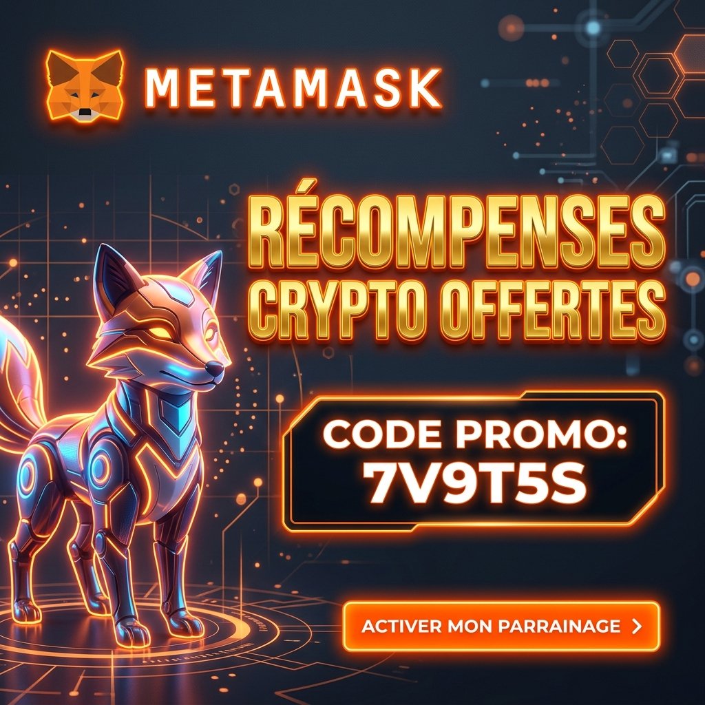 Obtenez vos récompenses crypto de bienvenue sur MetaMask avec notre code parrainage 7V9T5S.
